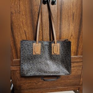 Calvin Klein tote laptop case with matching wristlet